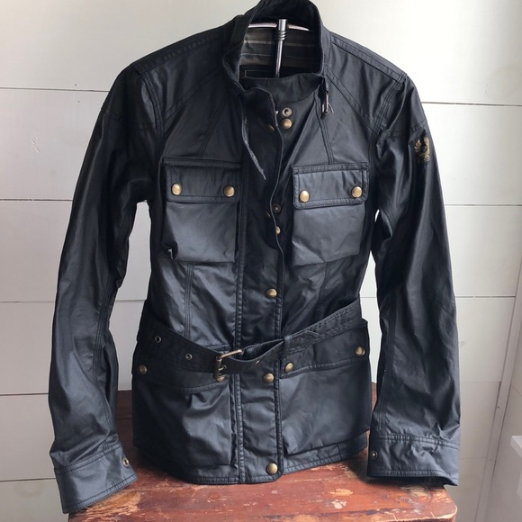 Belstaff 2012 Roadmaster Black Waxed Cotton Jacket Size 36